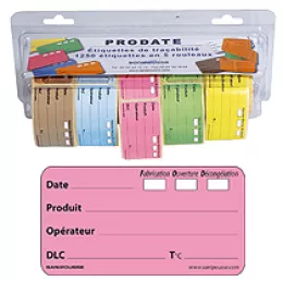 Etiquettes Prodate Std 5 couleurs 5 rlx de 250 etiquettes (M)